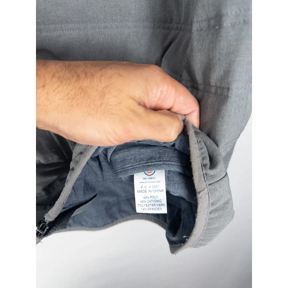 Stitch Vest Mens 2XL‎ Gray Alabama Full Zip Golf Performance Outdoor Quilt